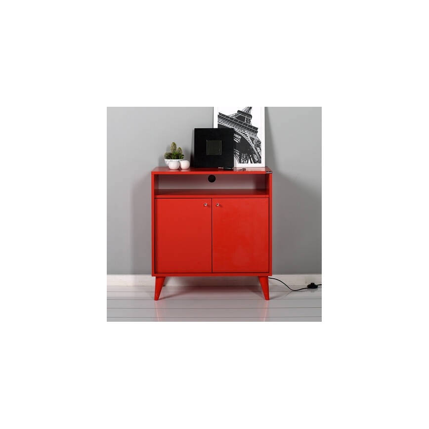 Meuble 79x73 cm rouge