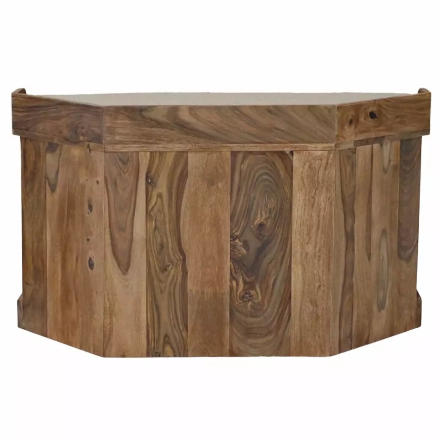Meuble à chaussure d'angle RAMI 60x105 cm bois massif/palissandre