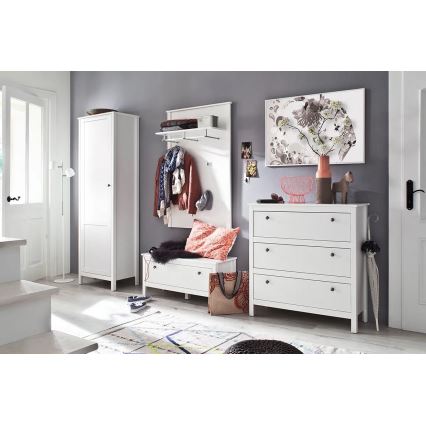 Meuble à chaussure FARGE 45x91 cm blanc