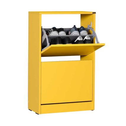 Meuble à chaussures 84x51 cm jaune