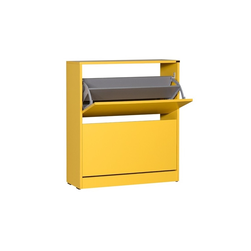 Meuble à chaussures 84x73 cm jaune