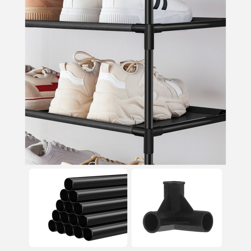 Meuble à chaussures ALVORO noir