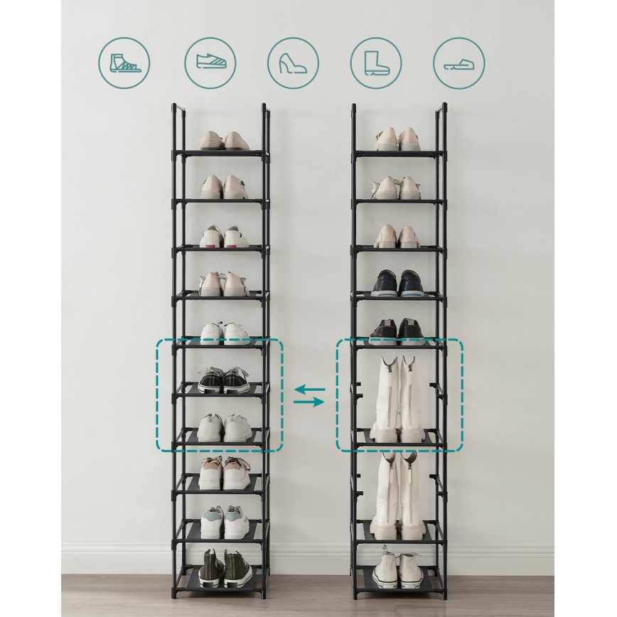 Meuble à chaussures ALVORO noir