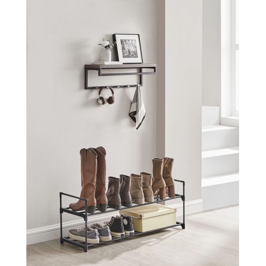 Meuble à chaussures ALVORO noir