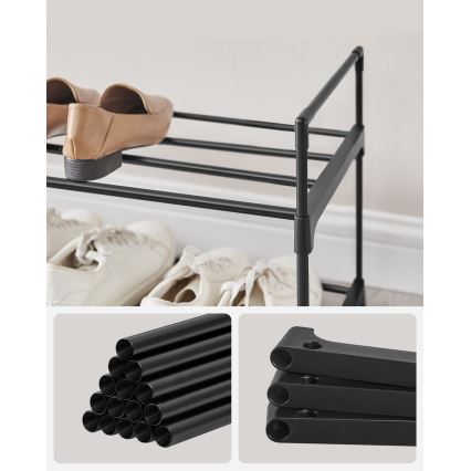 Meuble à chaussures ALVORO noir