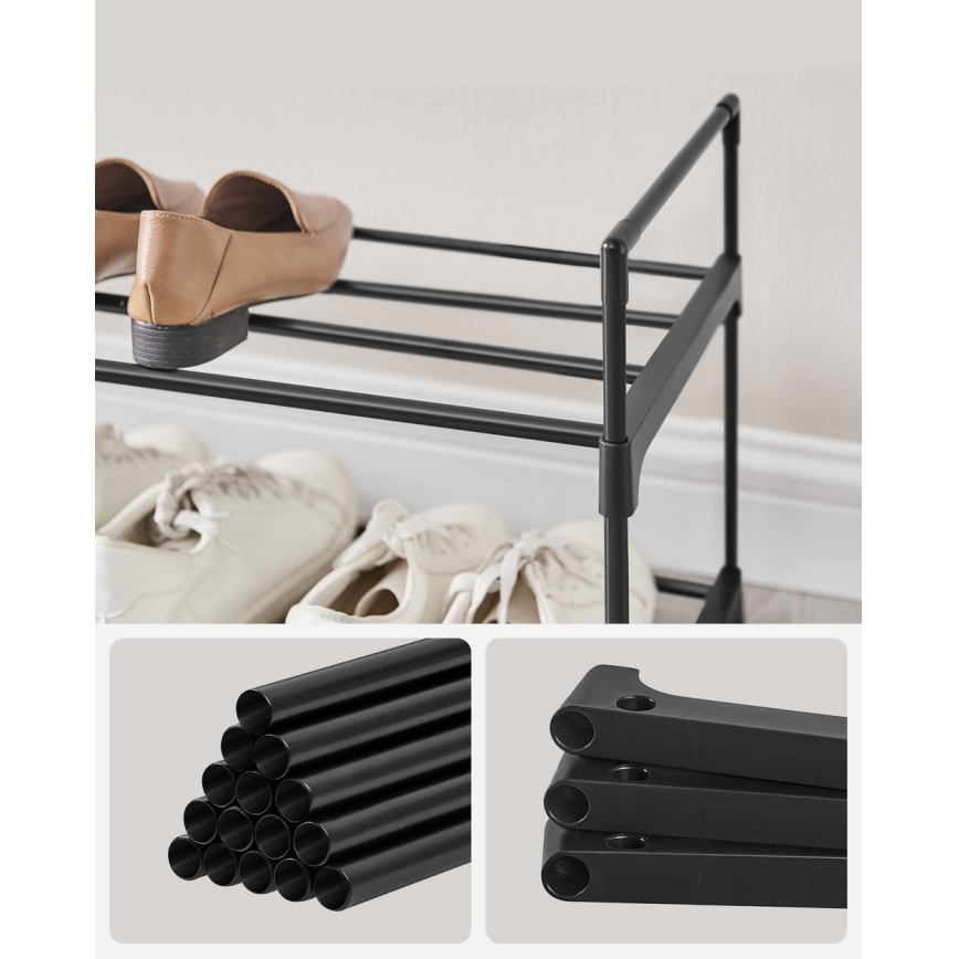 Meuble à chaussures ALVORO noir