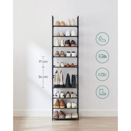 Meuble à chaussures ALVORO noir
