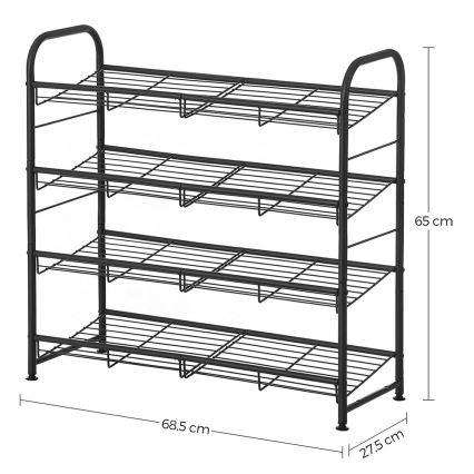 Meuble à chaussures ALVORO noir