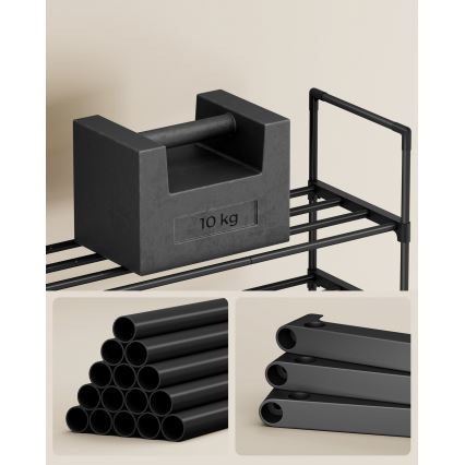 Meuble à chaussures ALVORO noir