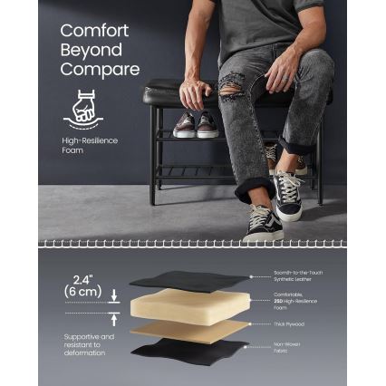 Meuble à chaussures ANDOR noir