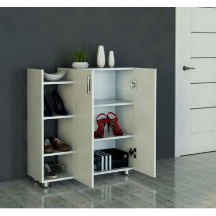 Meuble à chaussures ASUS 95x90 cm blanc
