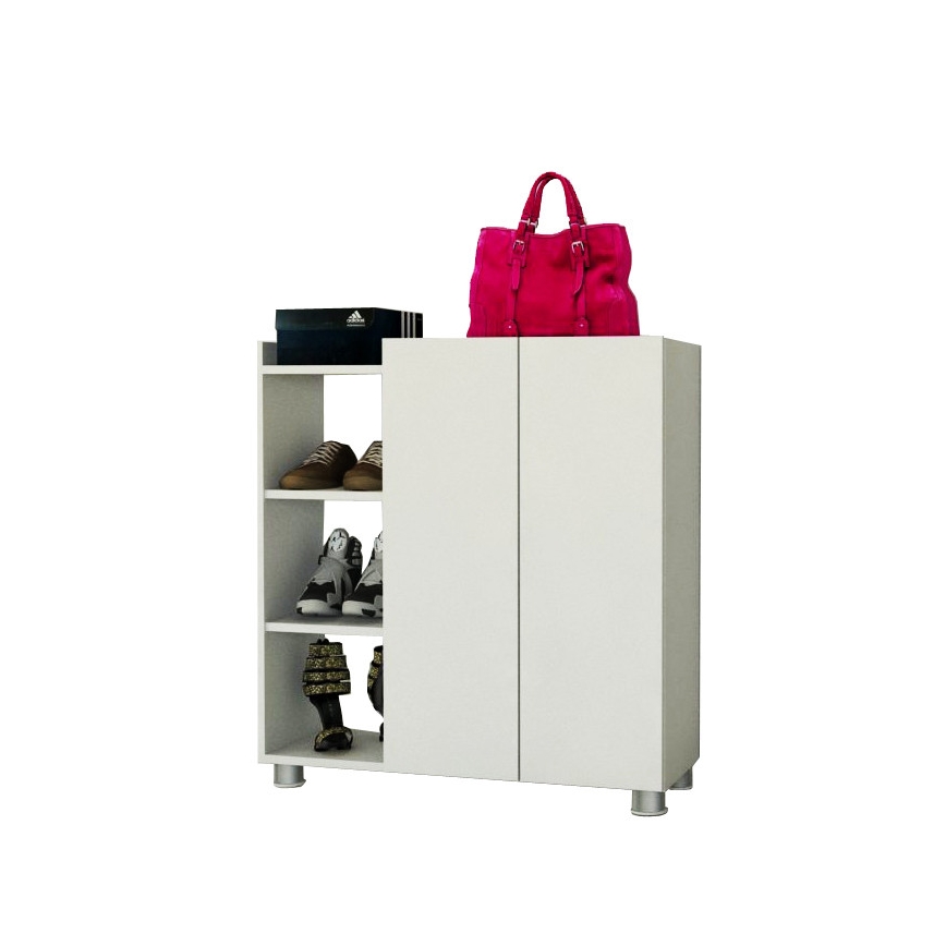 Meuble à chaussures ASUS 95x90 cm blanc