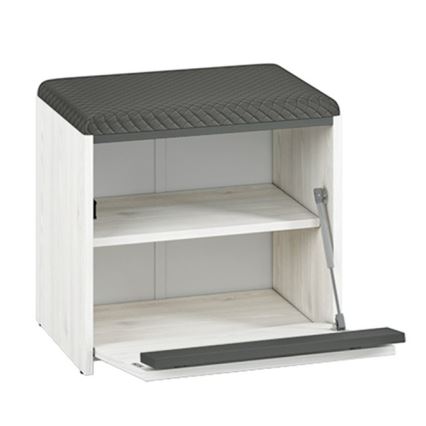 Meuble à chaussures CALLA 47x50 cm blanc/gris