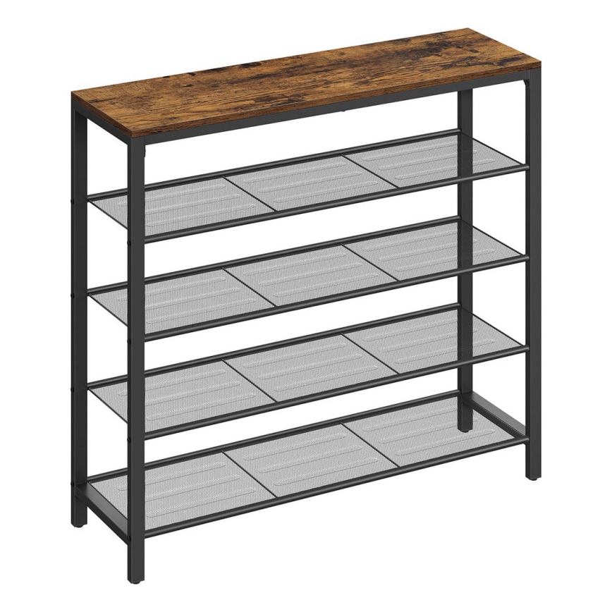 Meuble à chaussures DAVOR marron/noir