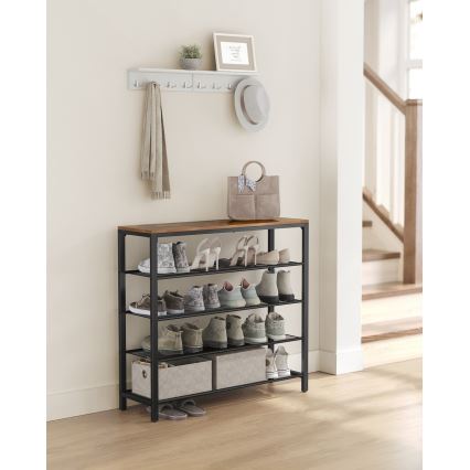 Meuble à chaussures DAVOR marron/noir