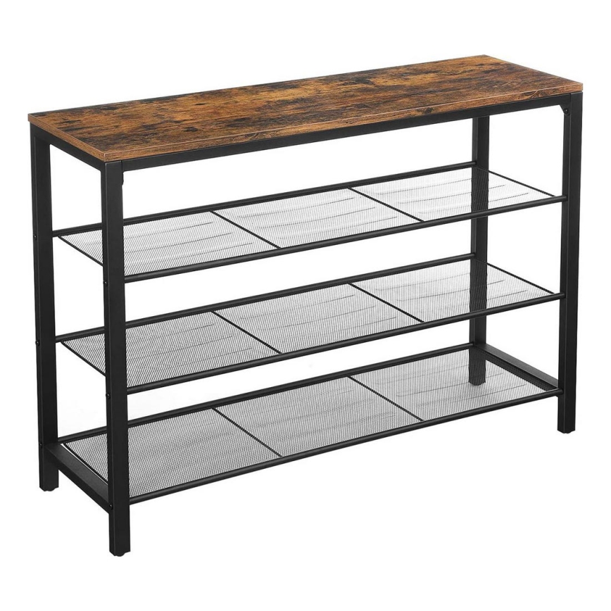 Meuble à chaussures DAVOR marron/noir