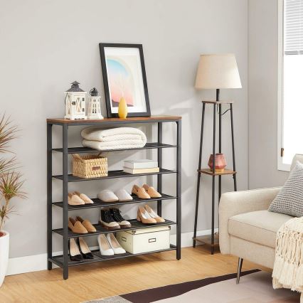 Meuble à chaussures DAVOR marron/noir