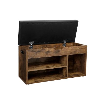Meuble à chaussures DAVOR marron/noir
