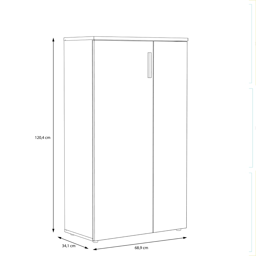 Meuble à chaussures ETON blanc/gris effet béton