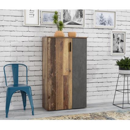 Meuble à chaussures ETON marron/anthracite