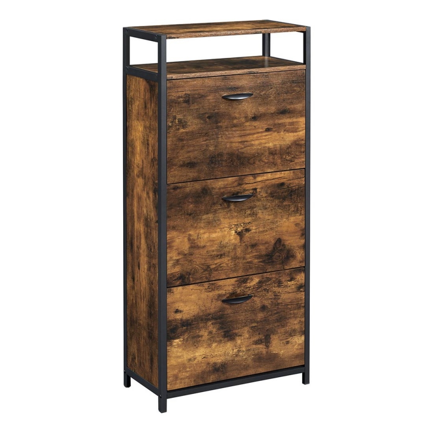 Meuble à chaussures FIRA marron/noir