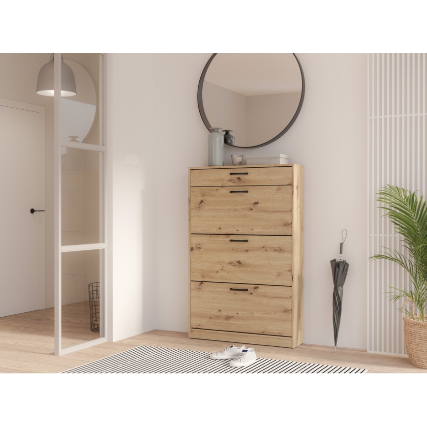 Meuble à chaussures KAVI chêne artisanal