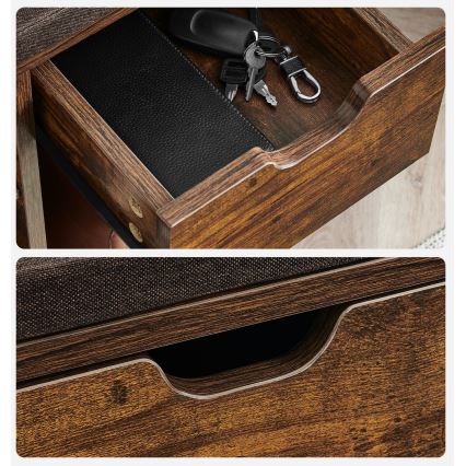 Meuble à chaussures VOREN brun/noir