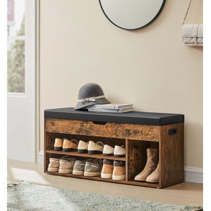 Meuble à chaussures VOREN marron/noir