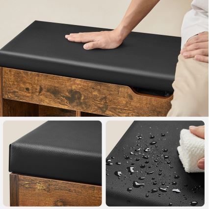 Meuble à chaussures VOREN marron/noir