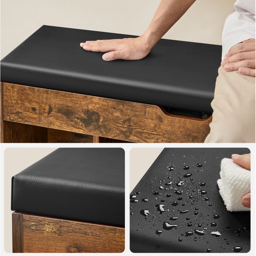 Meuble à chaussures VOREN marron/noir