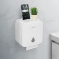 Meuble avec porte-rouleau de papier toilette 22 x 20,5 cm blanc