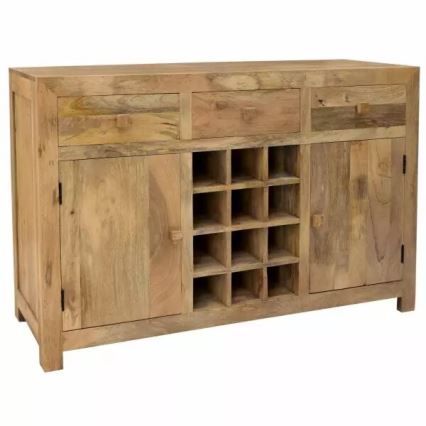 Meuble bar HINA 140x90 cm bois massif/manguier
