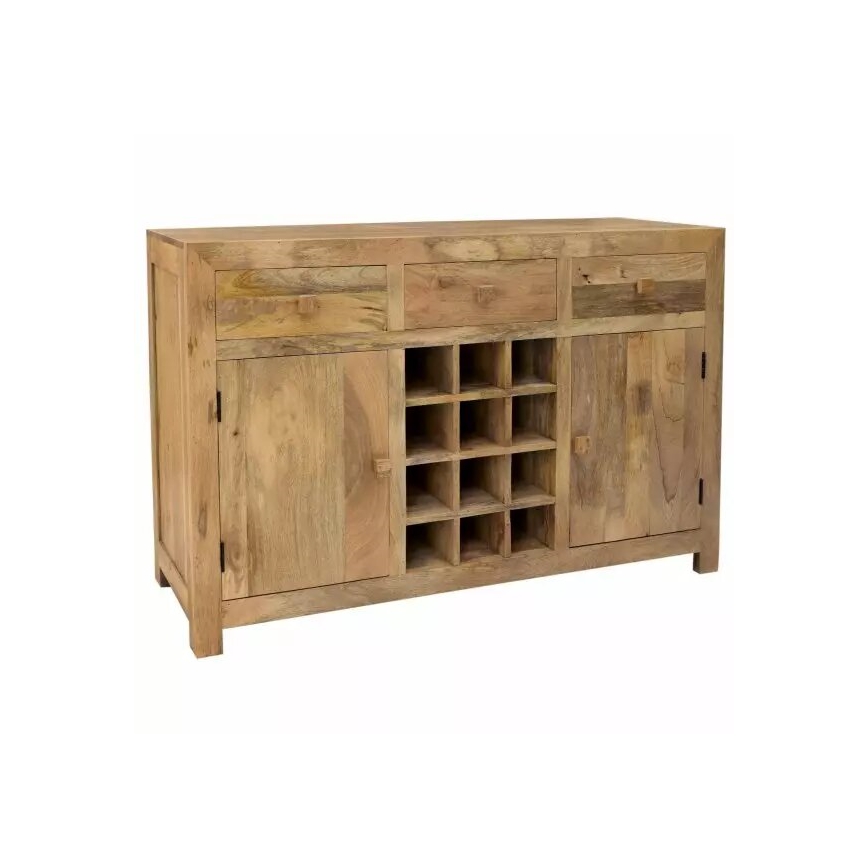 Meuble bar HINA 140x90 cm bois massif/manguier