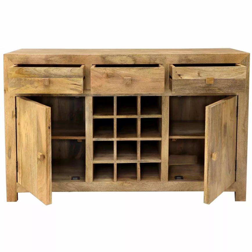 Meuble bar HINA 140x90 cm bois massif/manguier