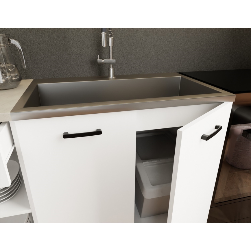 Meuble de cuisine ARLEN 180 cm, blanc