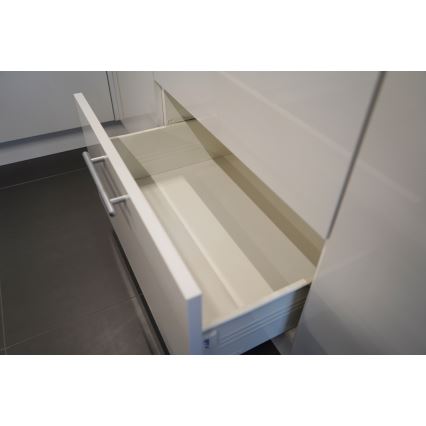 Meuble de cuisine CELESTE 180 cm, finition blanc laqué