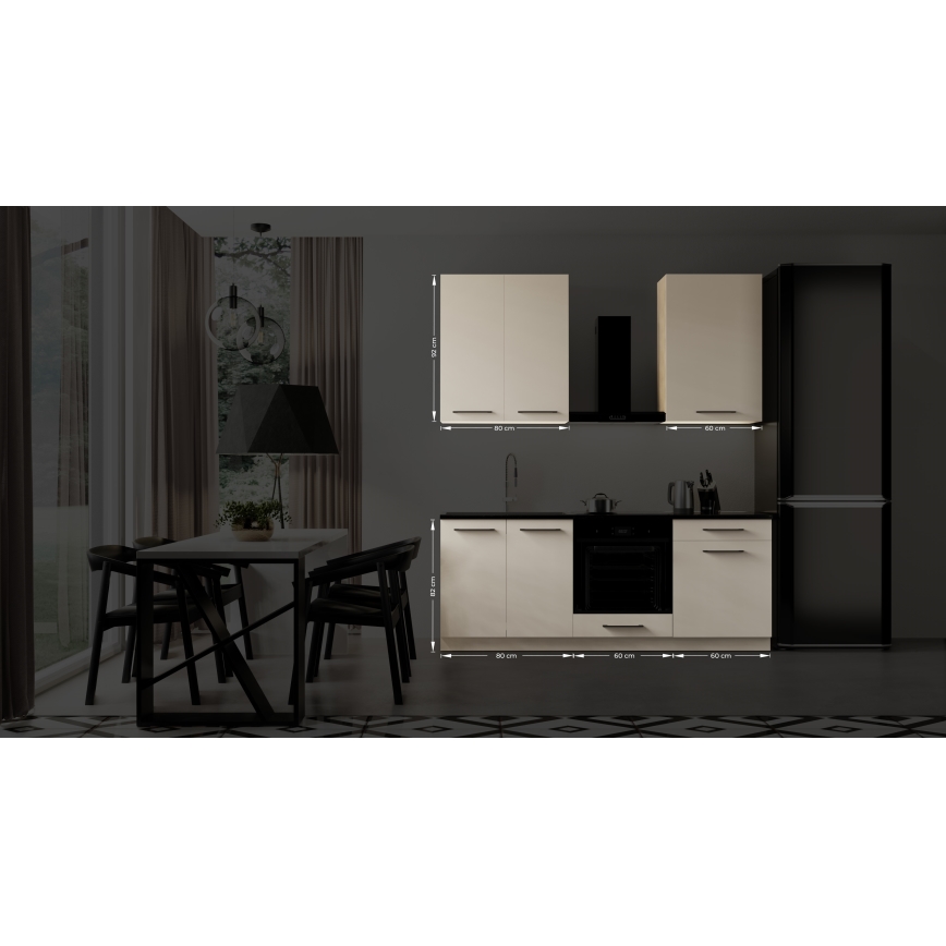 Meuble de cuisine EVE 200 cm taupe