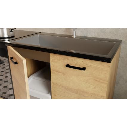 Meuble de cuisine JOY 200 cm, noyer