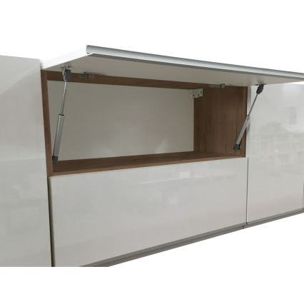 Meuble de cuisine MARINA 180 cm chêne craft/blanc brillant