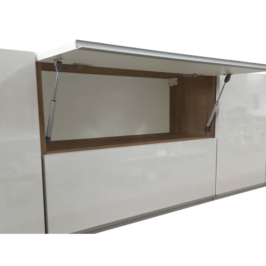 Meuble de cuisine MARINA 180 cm chêne craft/blanc brillant