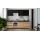 Meuble de cuisine MARINA 240 cm chêne craft/noir laqué