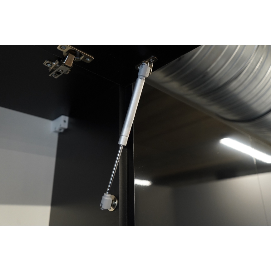 Meuble de cuisine MARINA 240 cm chêne craft/noir laqué