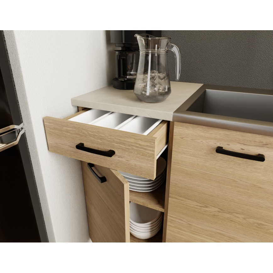 Meuble de cuisine PATRICIA 180 cm en chêne