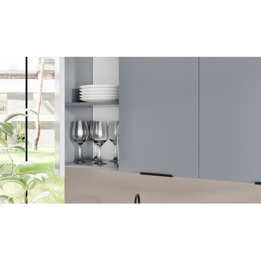 Meuble de cuisine PEARL 240 cm gris