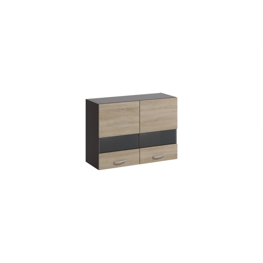 Meuble de cuisine VALERIA 180 cm brun/chêne Sonoma