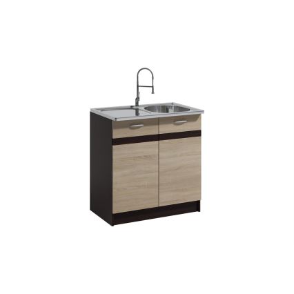 Meuble de cuisine VALERIA 180 cm brun/chêne Sonoma