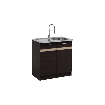 Meuble de cuisine VALERIA 180 cm chêne sonoma/marron