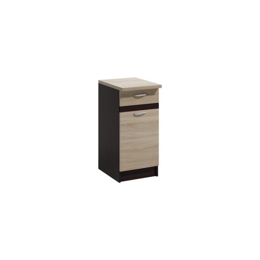 Meuble de cuisine VALERIA 240 cm marron/chêne sonoma