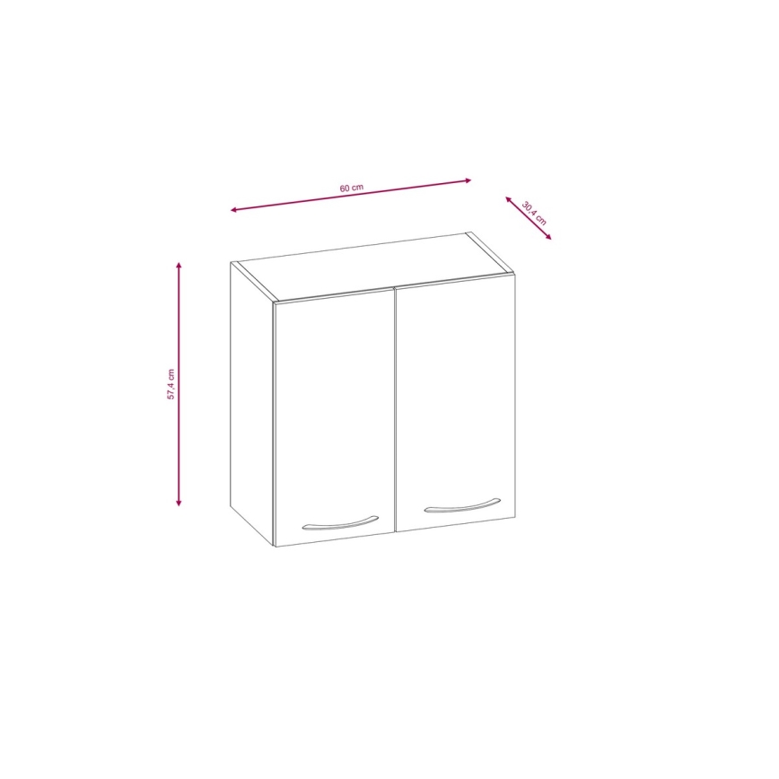Meuble de cuisine VALERIA 240 cm marron/chêne sonoma