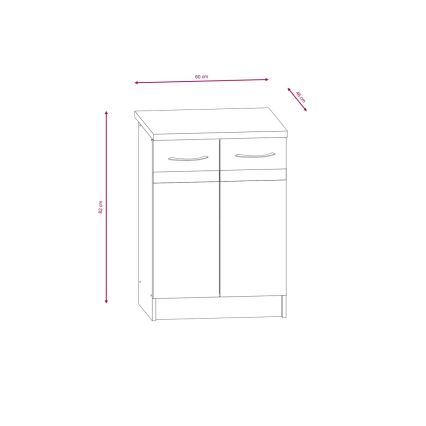 Meuble de cuisine VALERIA 240 cm marron/chêne sonoma